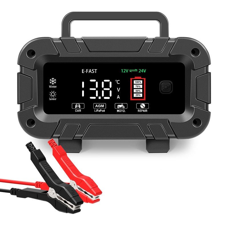 E-FAST TK-1200 Portable Car Battery Charger 7-Stage Automatic Charger E-FAST TK-1200 Portable Car Battery Charger 7-Stage Automatic Charger